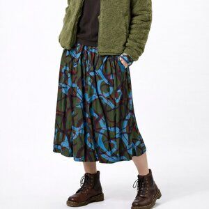 UNIQLO M Fluffy Yarn Fleece Full-Zip Jacket + Iris & Ink Sz 10 Skirt